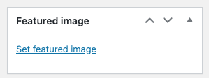 Featured image link in editor