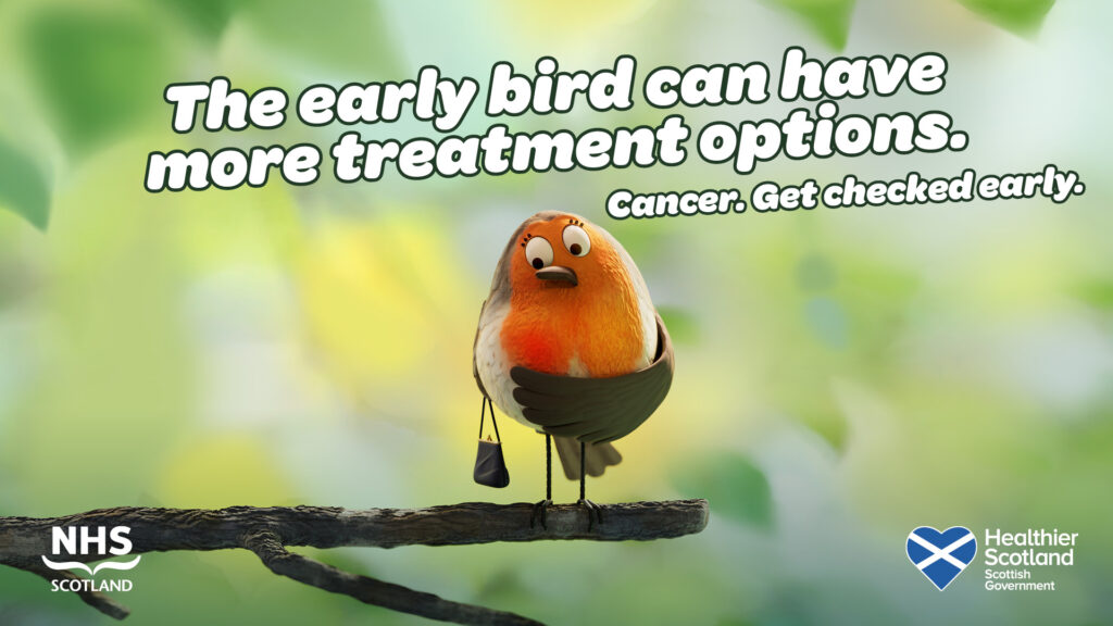 The early bird can have more treatment options. Cancer, get checked early.