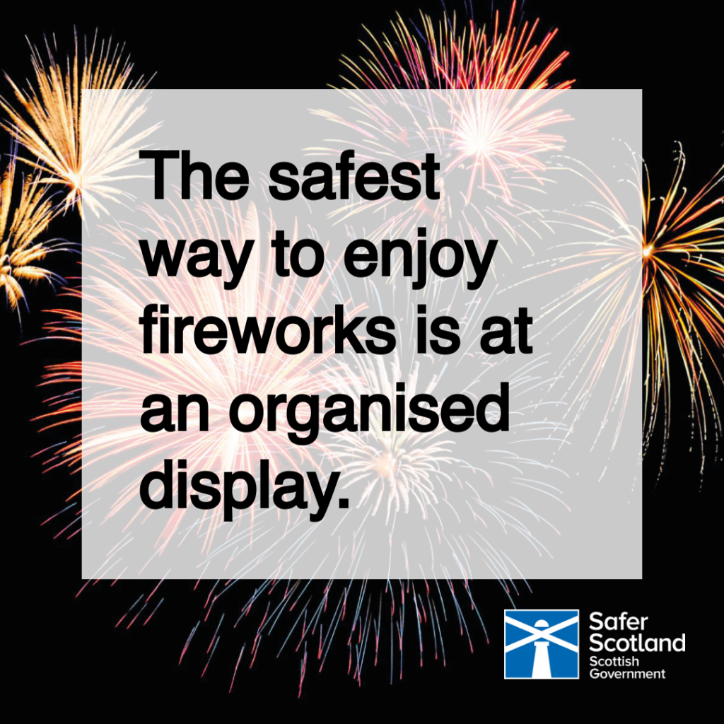The safest way to enjoy fireworks is at an organised display