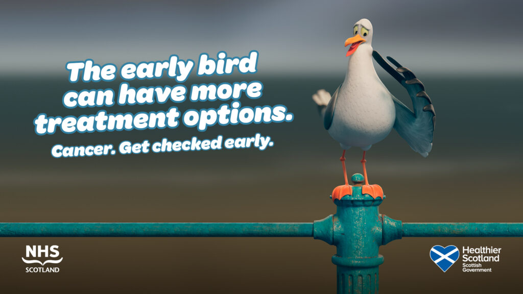 The early bird can have more treatment options. Cancer. Get checked early.